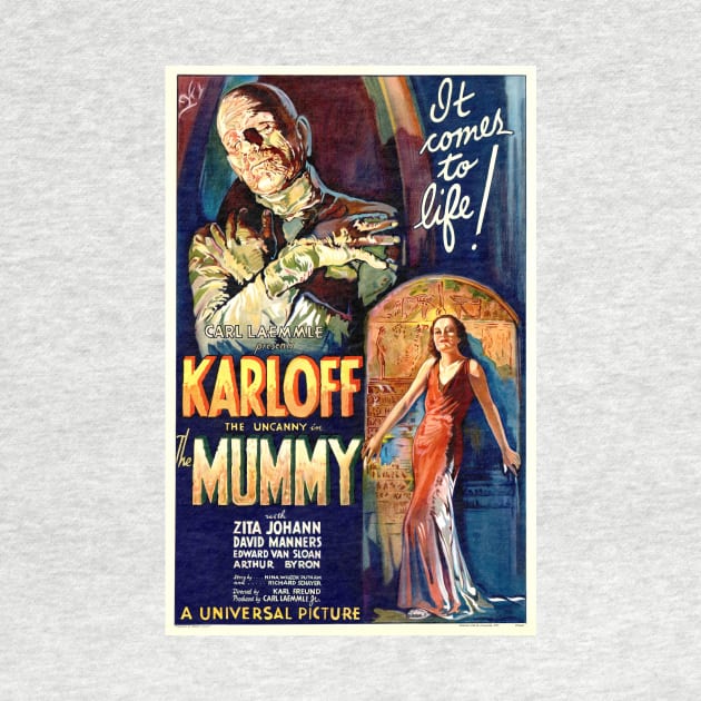 KARLOFF THE MUMMY 1932 Horror Terror Retro Movie by vintageposters